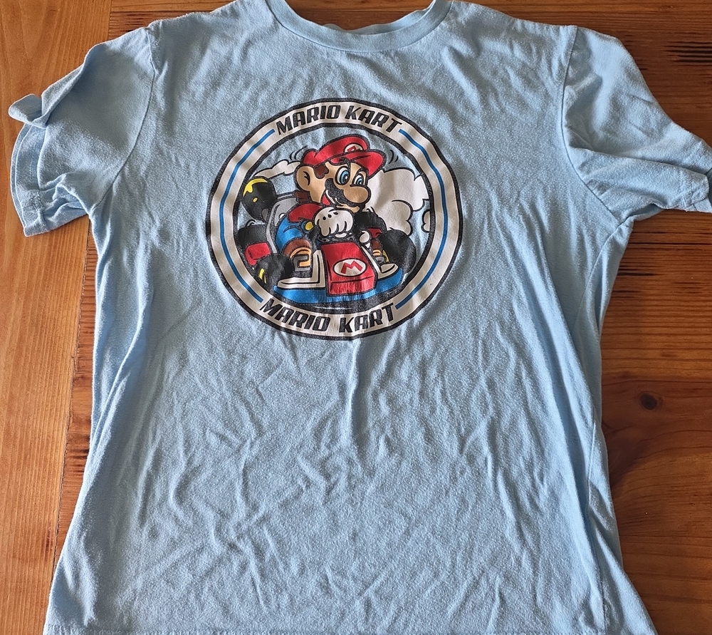 MARIO Kids Light Blue Graphic Tee